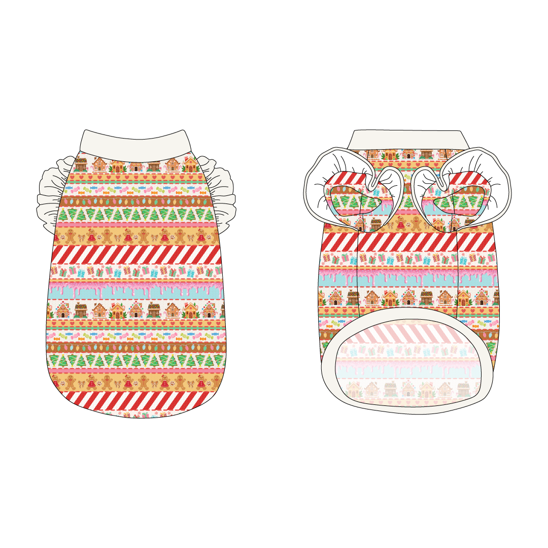 Stitched In Snow - Gingerbread Lane - La Petite Shimmy Tank