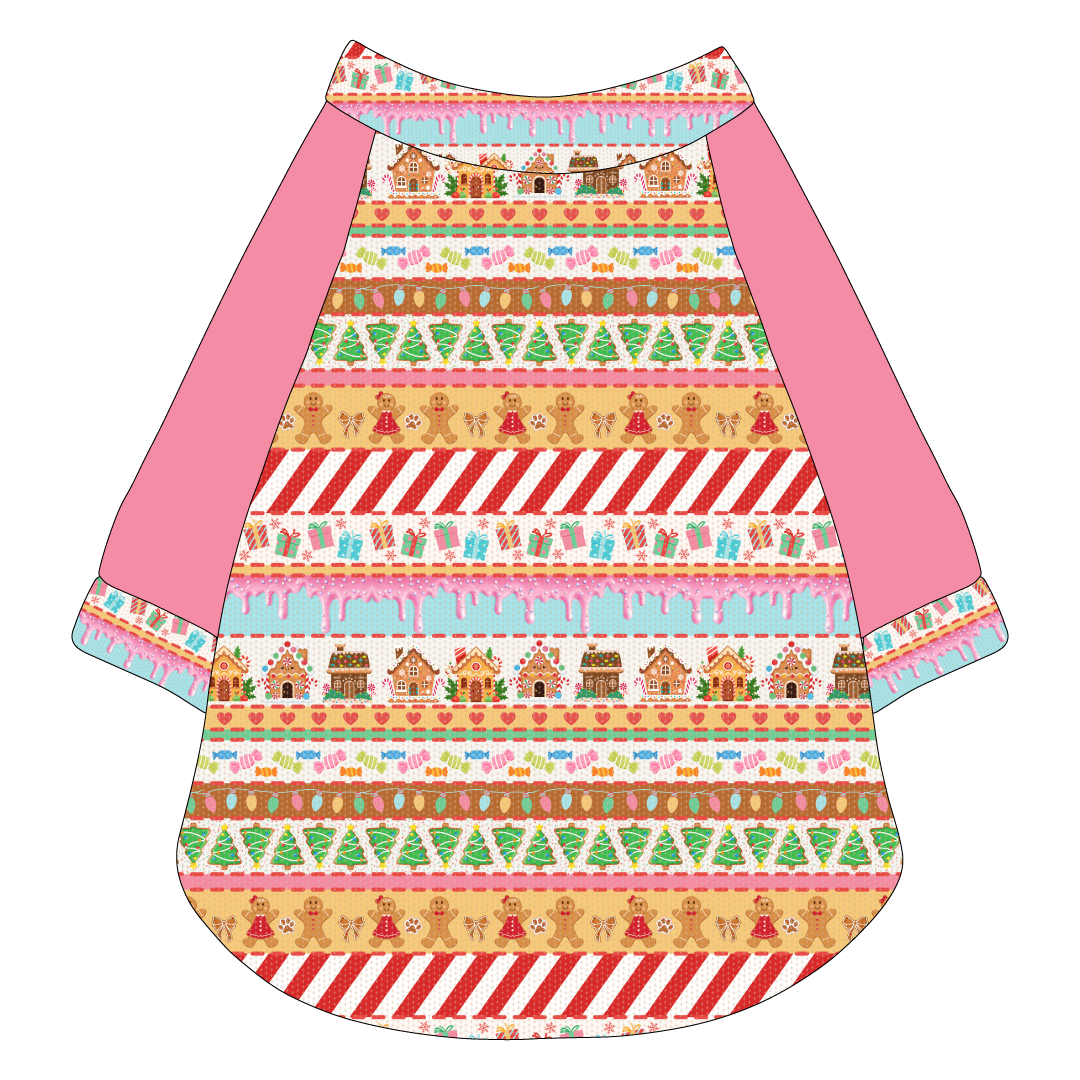 Stitched In Snow - Gingerbread Lane - The Raglan Jersey