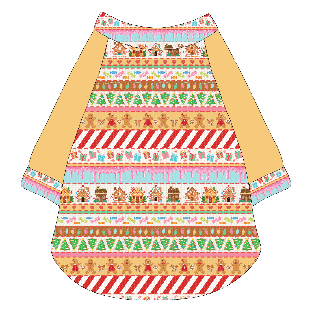 Stitched In Snow - Gingerbread Lane - The Raglan Jersey
