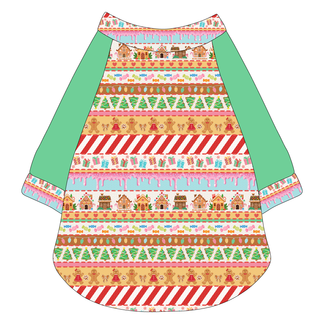 Stitched In Snow - Gingerbread Lane - The Raglan Jersey