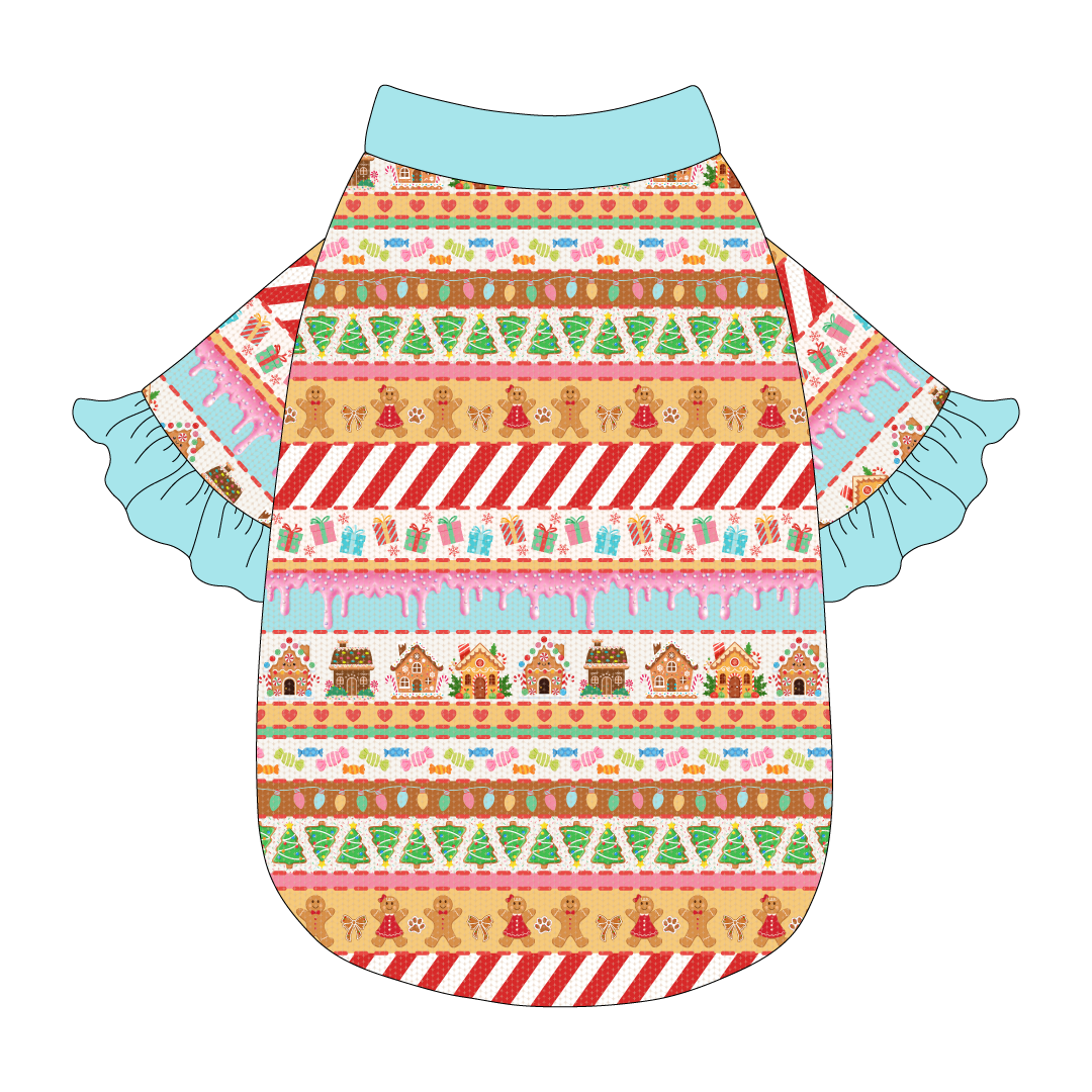 Stitched In Snow - Gingerbread Lane - The Shimmy Edge Tee