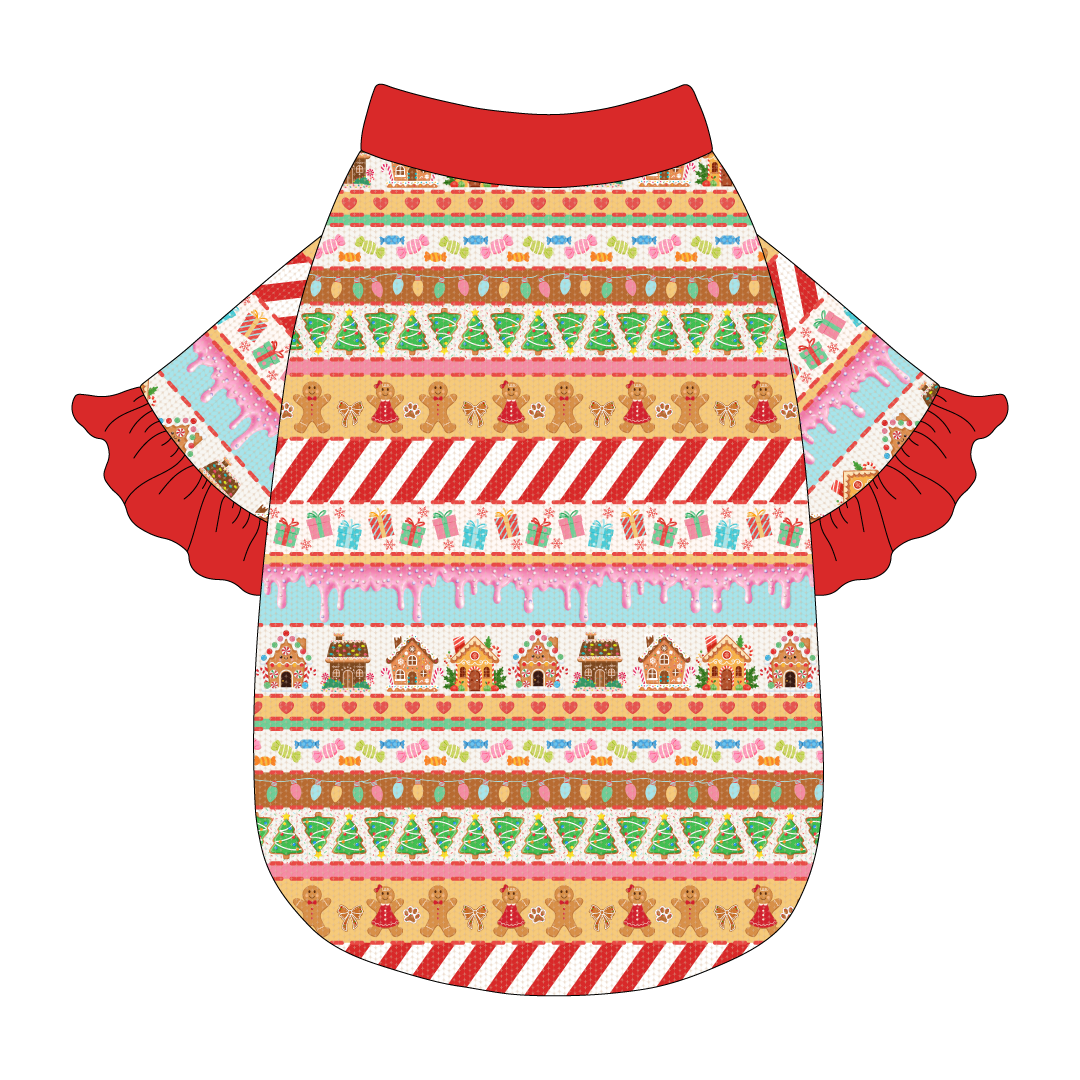 Stitched In Snow - Gingerbread Lane - The Shimmy Edge Tee