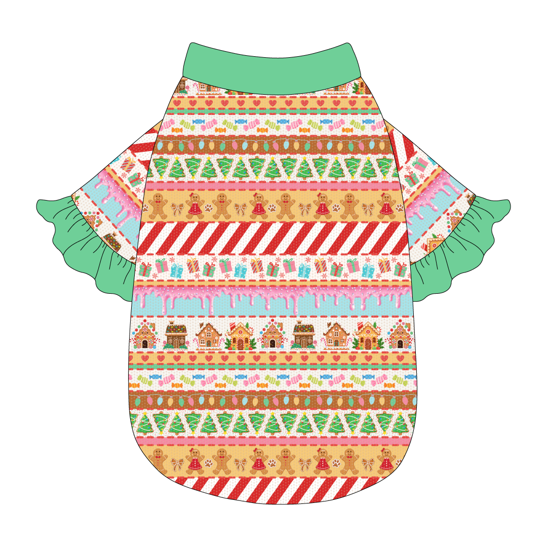 Stitched In Snow - Gingerbread Lane - The Shimmy Edge Tee