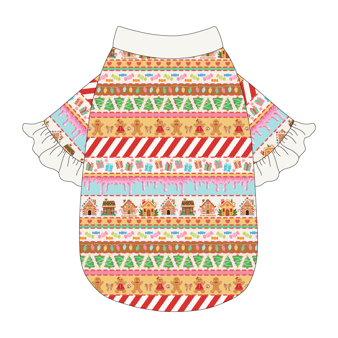 Stitched In Snow - Gingerbread Lane - The Shimmy Edge Tee