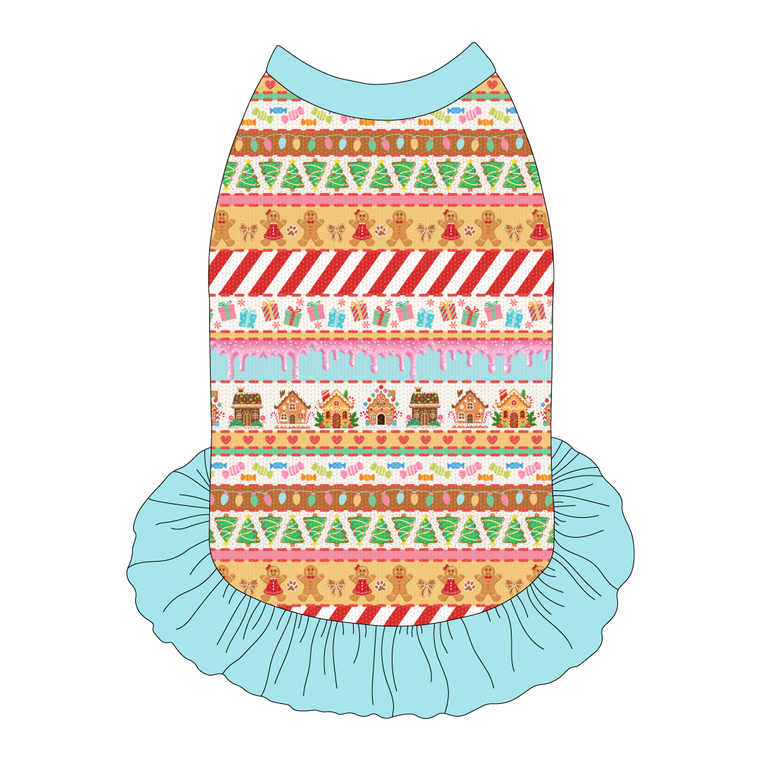 Stitched In Snow - Gingerbread Lane - The Tank With Skirt