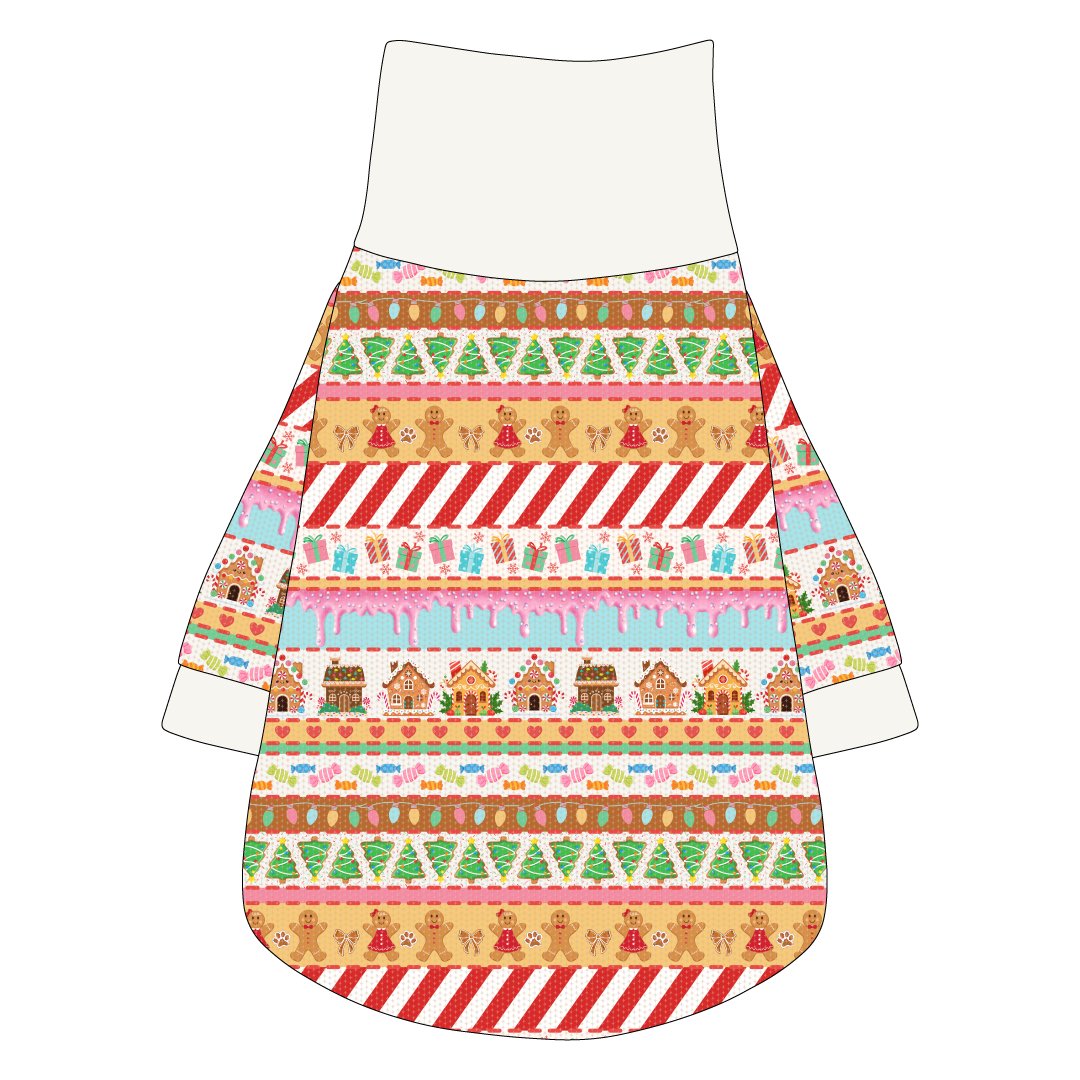 Stitched In Snow - Gingerbread Lane - The Turtleneck Tee