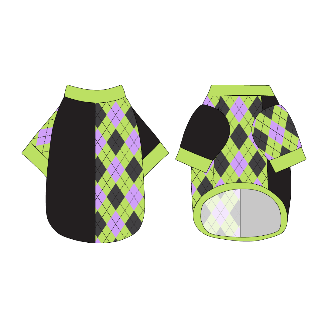 Plaid To The Bone - Halloween Argyle - The 2N1 Tee