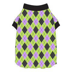 Plaid To The Bone - Halloween Argyle - Flutter Waist Tee