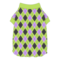 Plaid To The Bone - Halloween Argyle - Flutter Waist Tee