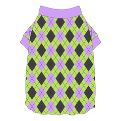 Plaid To The Bone - Halloween Argyle - Flutter Waist Tee