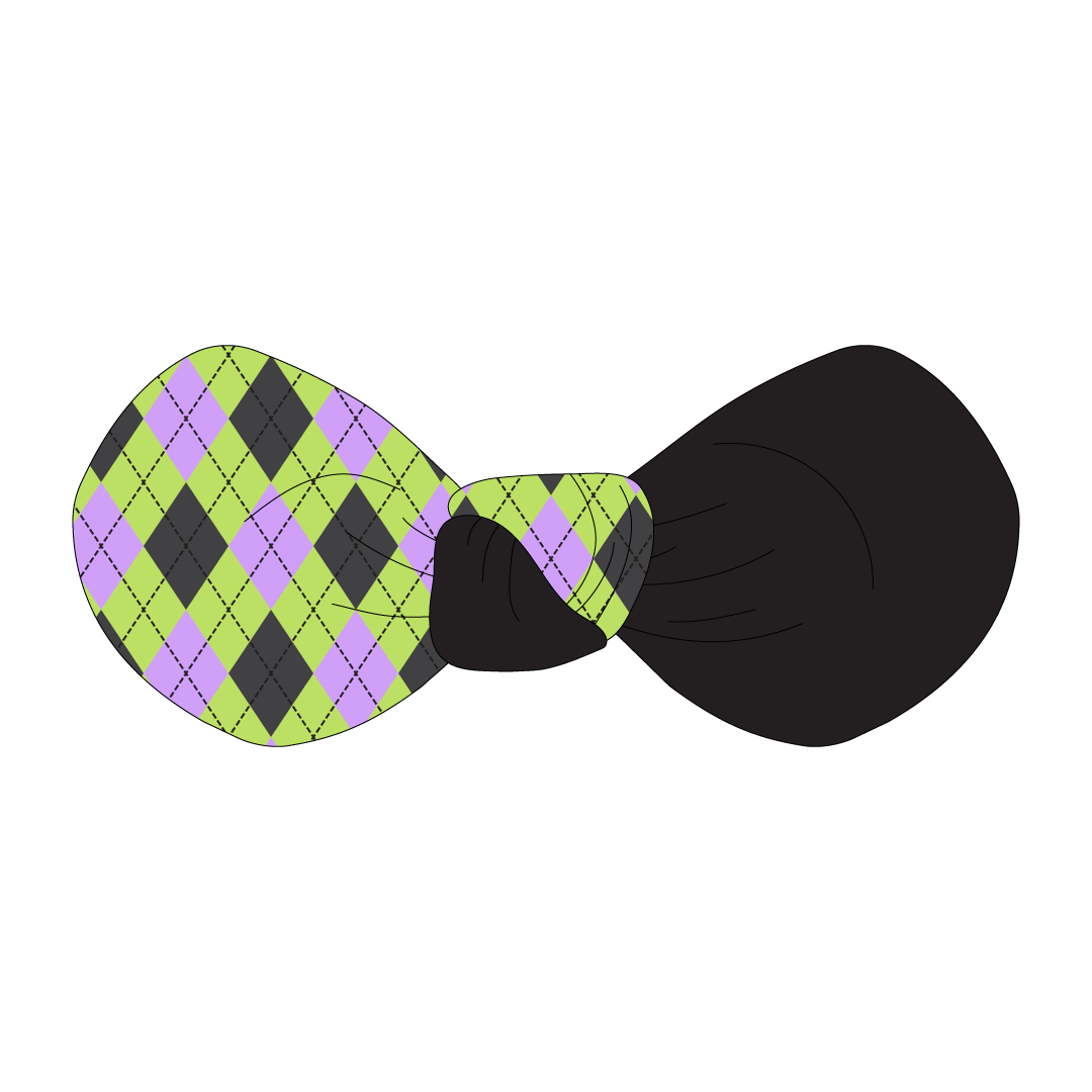 Plaid To The Bone - Halloween Argyle - The Knot Bow