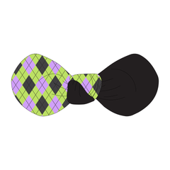 Plaid To The Bone - Halloween Argyle - The Knot Bow