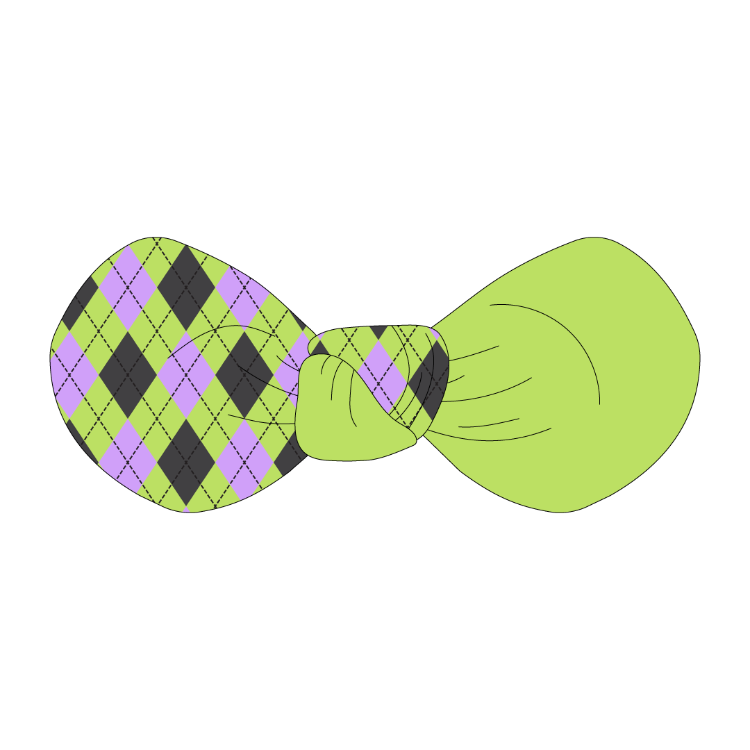 Plaid To The Bone - Halloween Argyle - The Knot Bow