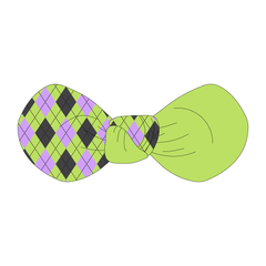 Plaid To The Bone - Halloween Argyle - The Knot Bow
