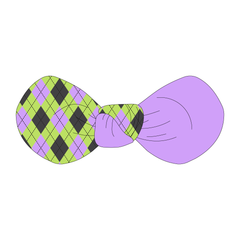 Plaid To The Bone - Halloween Argyle - The Knot Bow