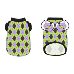 Plaid To The Bone - Halloween Argyle - La Petite Shimmy Tank