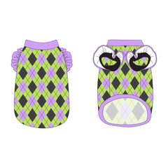 Plaid To The Bone - Halloween Argyle - La Petite Shimmy Tank