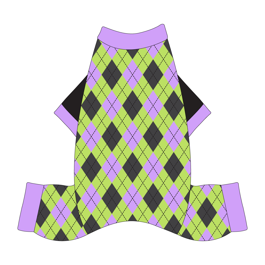 Plaid To The Bone - Halloween Argyle - Mon Ami Jammies