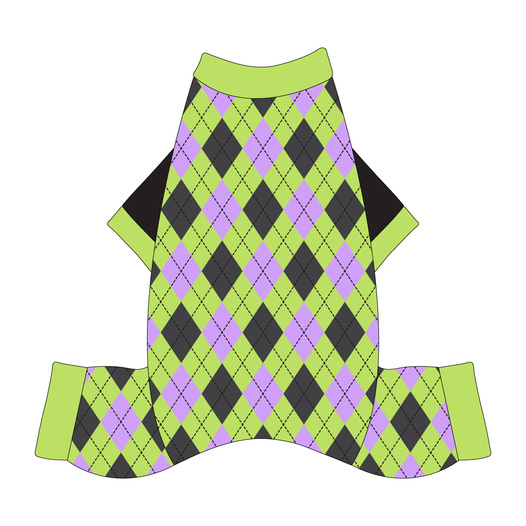 Plaid To The Bone - Halloween Argyle - Mon Ami Jammies