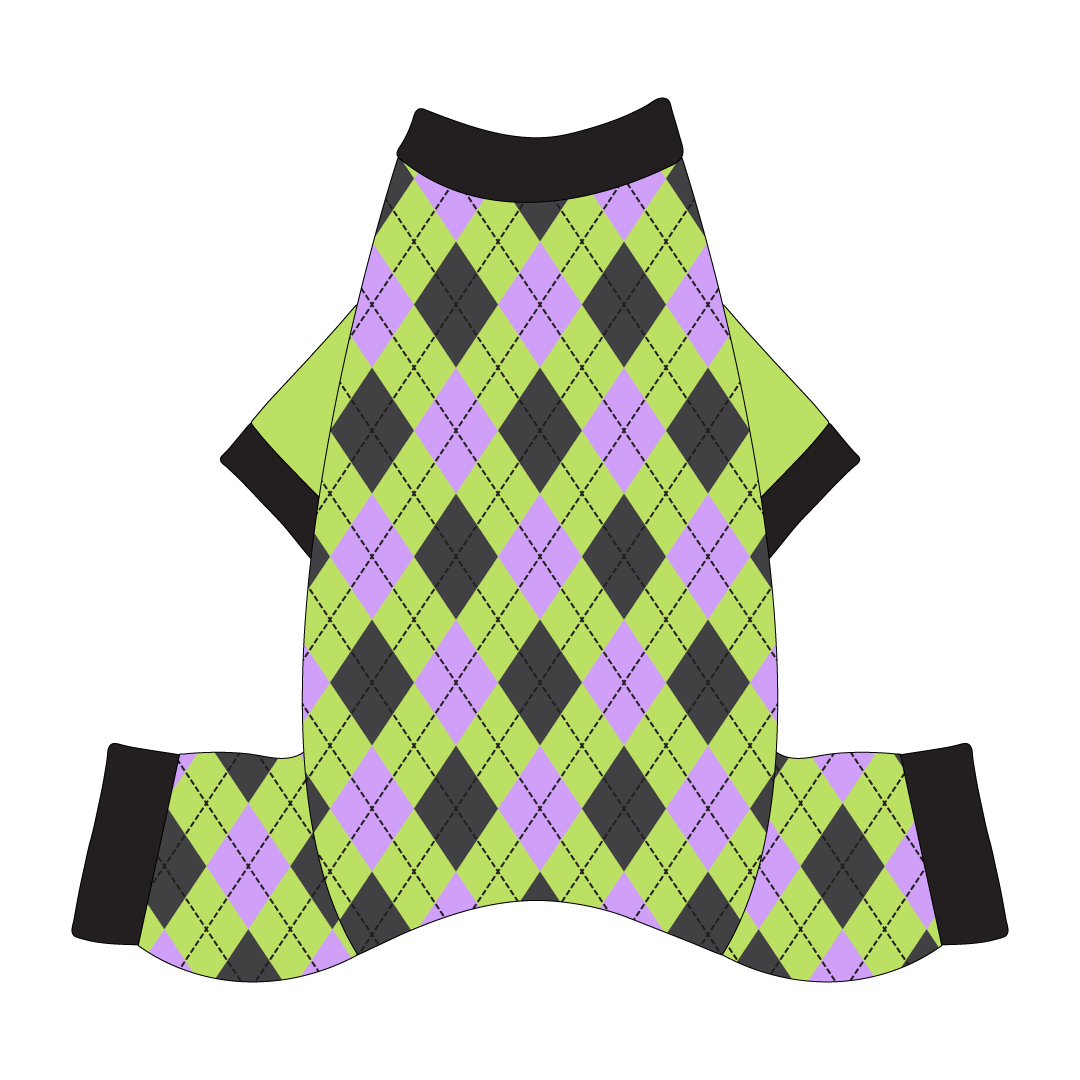 Plaid To The Bone - Halloween Argyle - Mon Ami Jammies