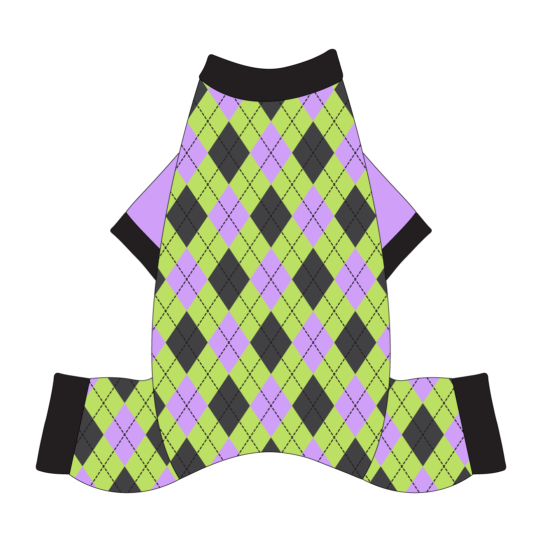Plaid To The Bone - Halloween Argyle - Mon Ami Jammies