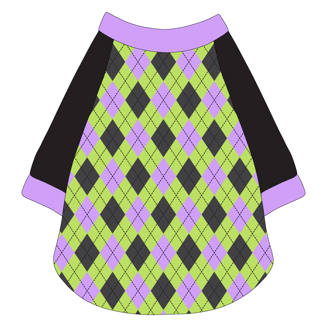 Plaid To The Bone - Halloween Argyle - The Raglan Jersey