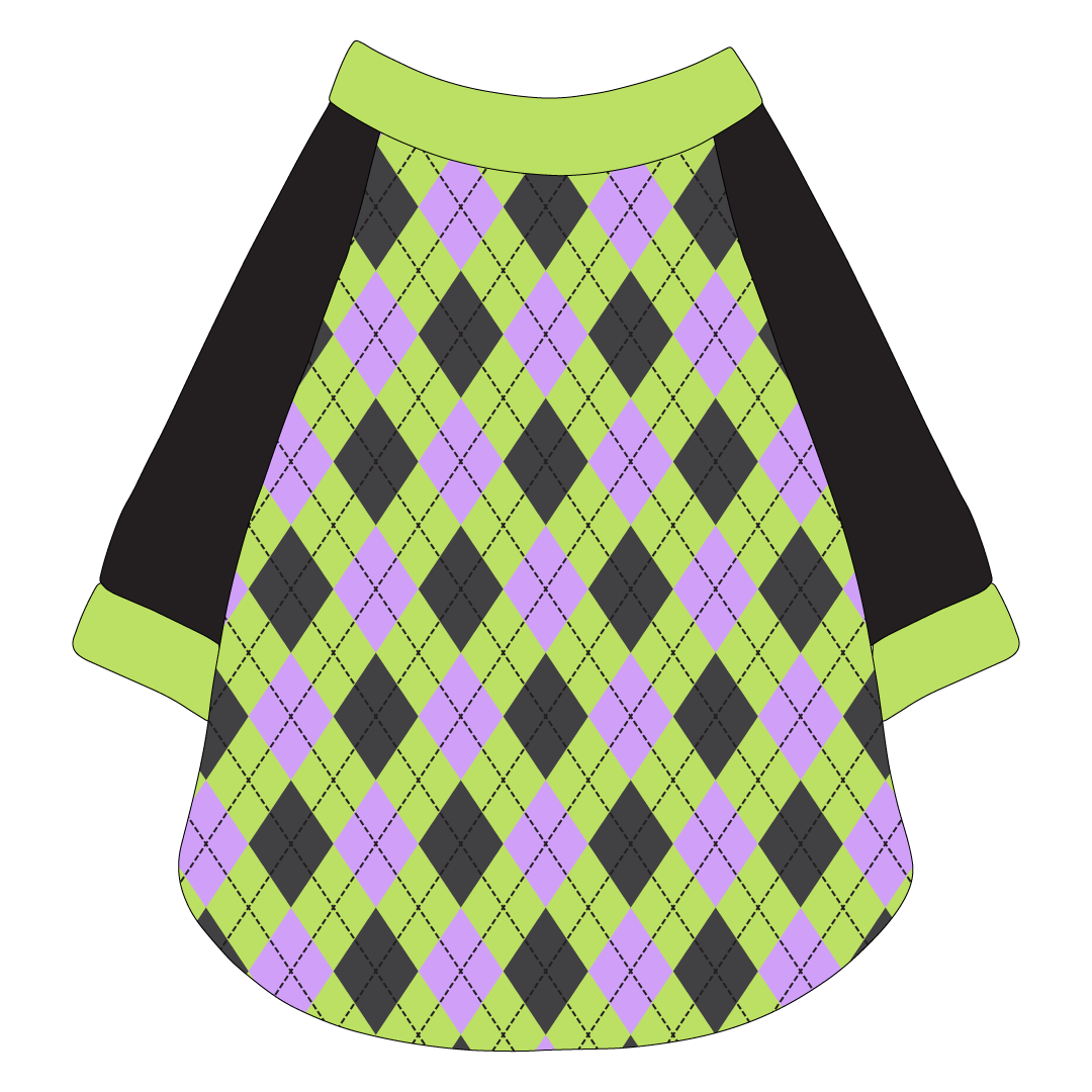 Plaid To The Bone - Halloween Argyle - The Raglan Jersey