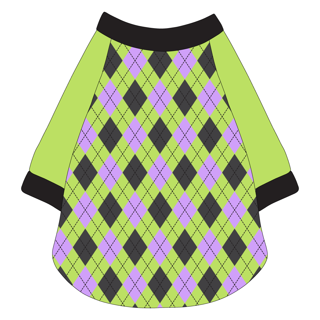 Plaid To The Bone - Halloween Argyle - The Raglan Jersey