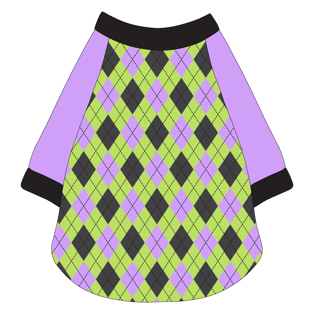 Plaid To The Bone - Halloween Argyle - The Raglan Jersey