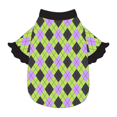 Plaid To The Bone - Halloween Argyle - The Shimmy Edge Tee