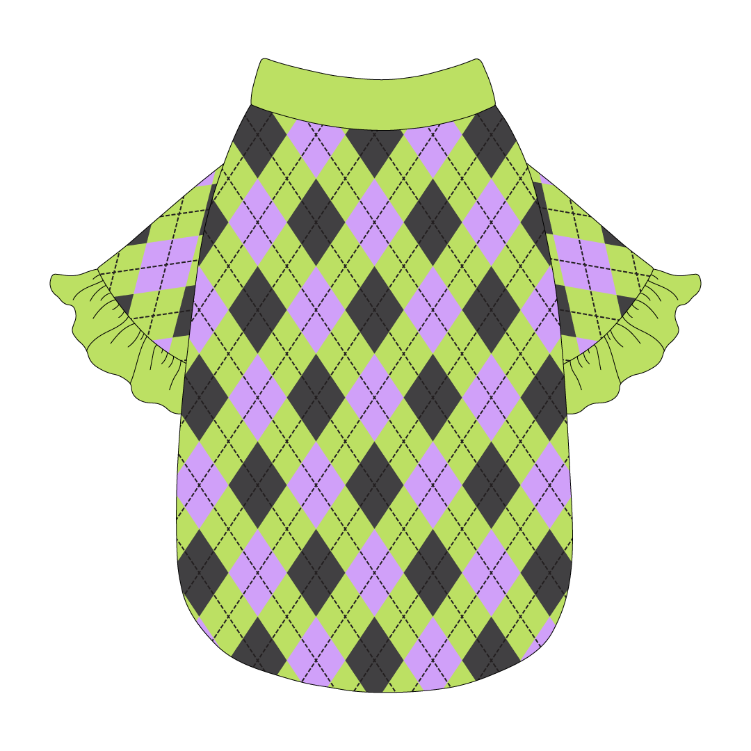 Plaid To The Bone - Halloween Argyle - The Shimmy Edge Tee