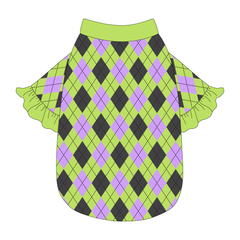 Plaid To The Bone - Halloween Argyle - The Shimmy Edge Tee