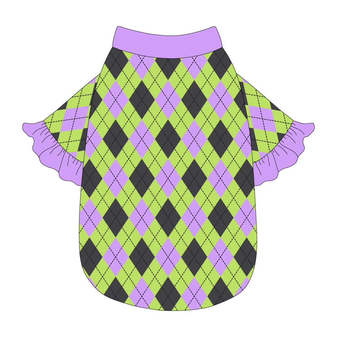 Plaid To The Bone - Halloween Argyle - The Shimmy Edge Tee