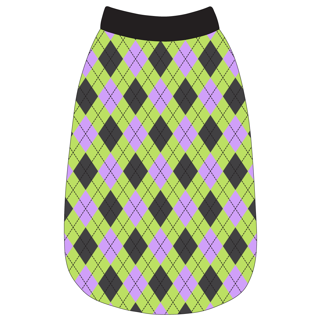 Plaid To The Bone - Halloween Argyle - The Basic Tank