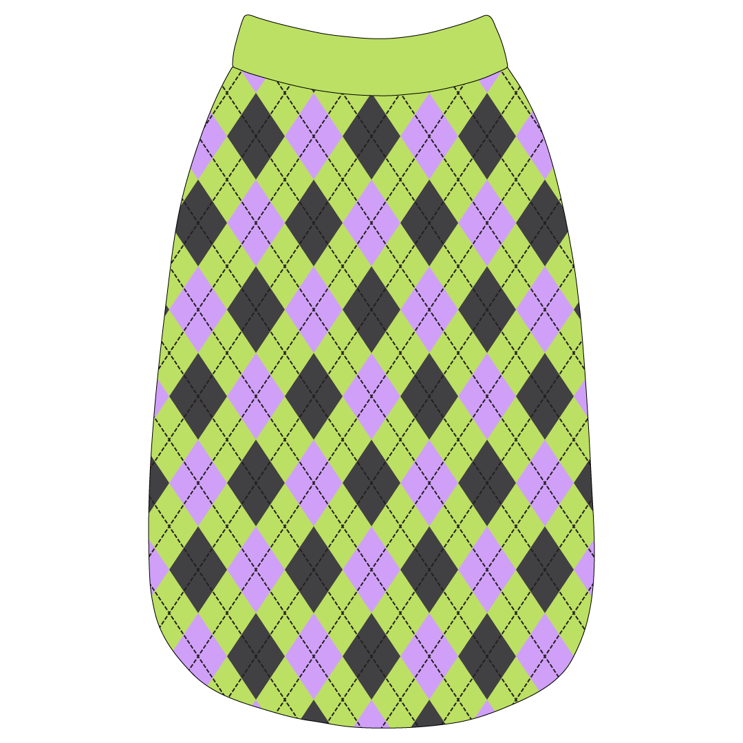 Plaid To The Bone - Halloween Argyle - The Basic Tank