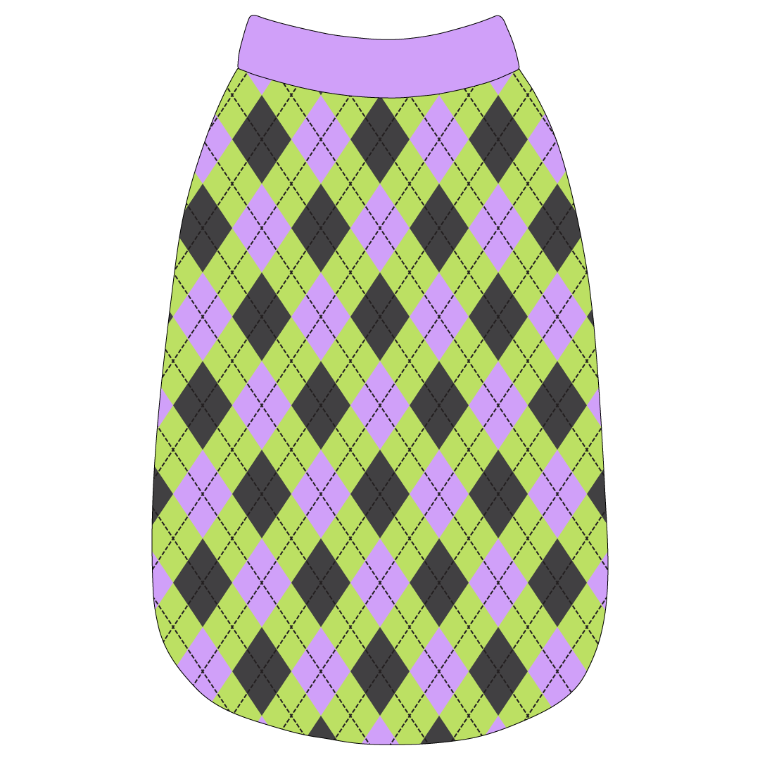 Plaid To The Bone - Halloween Argyle - The Basic Tank