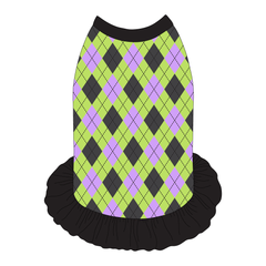 Plaid To The Bone - Halloween Argyle - The Tank With Skirt