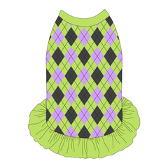 Plaid To The Bone - Halloween Argyle - The Tank With Skirt