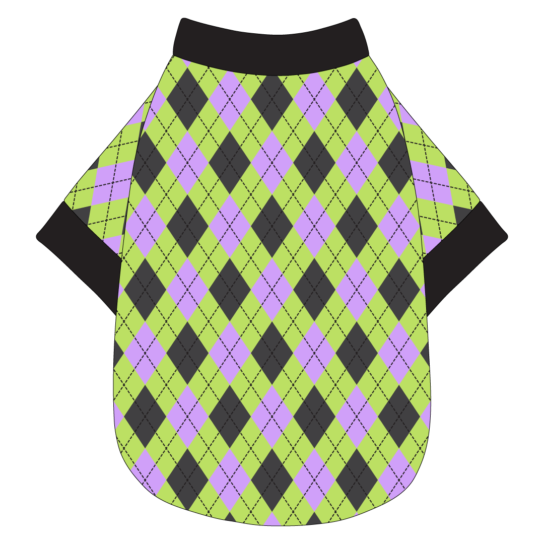 Plaid To The Bone - Halloween Argyle - The Basic Tee