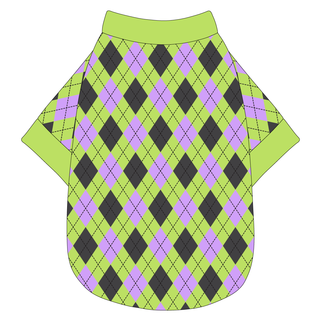 Plaid To The Bone - Halloween Argyle - The Basic Tee