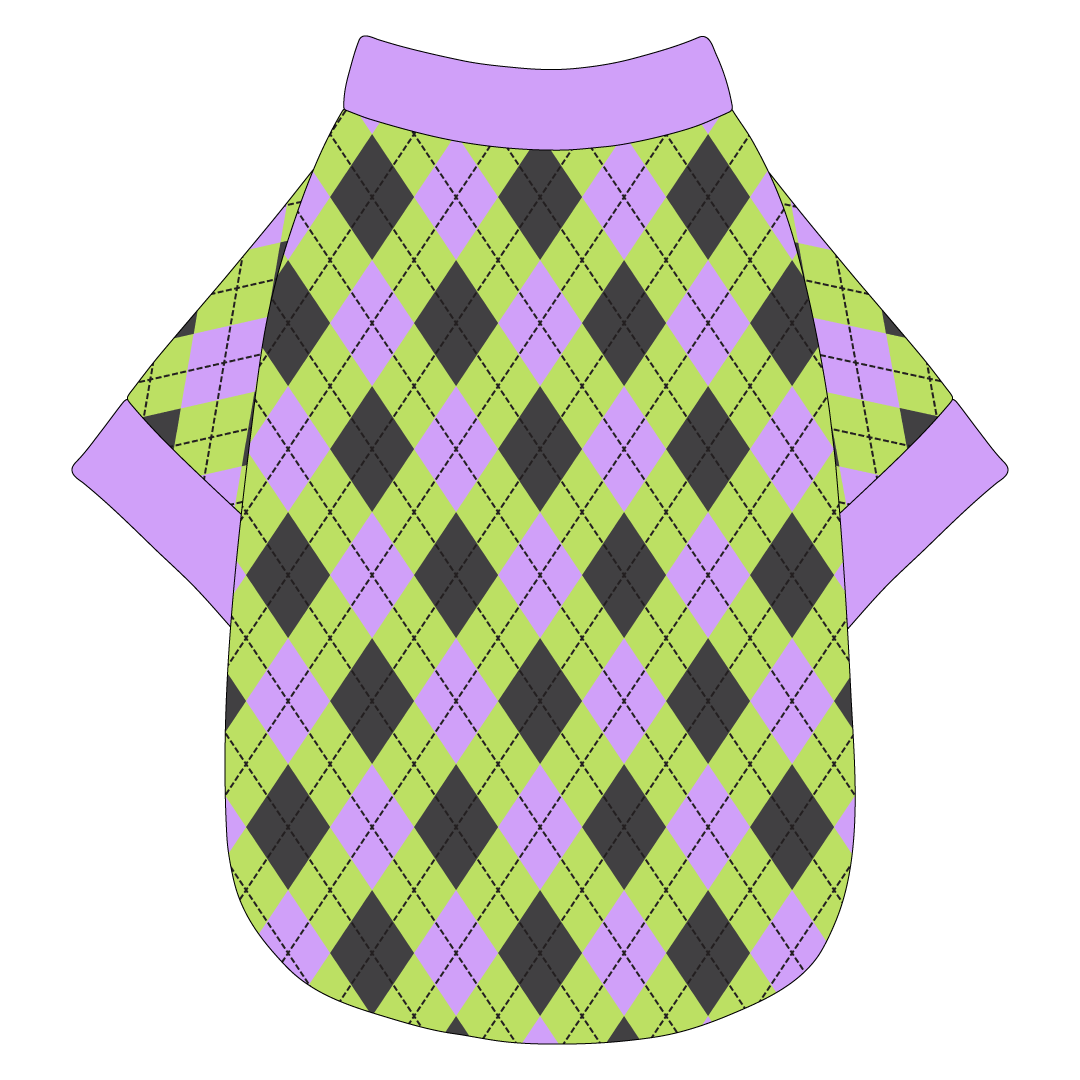 Plaid To The Bone - Halloween Argyle - The Basic Tee