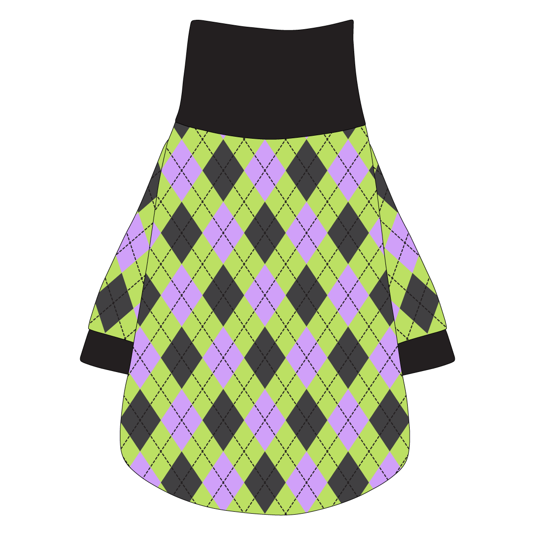 Plaid To The Bone - Halloween Argyle - The Turtleneck Tee