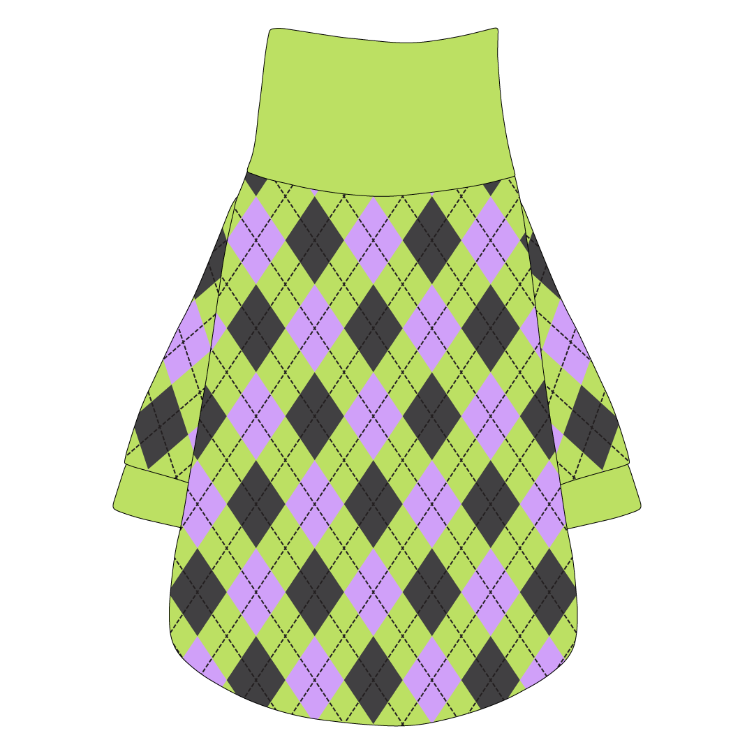 Plaid To The Bone - Halloween Argyle - The Turtleneck Tee