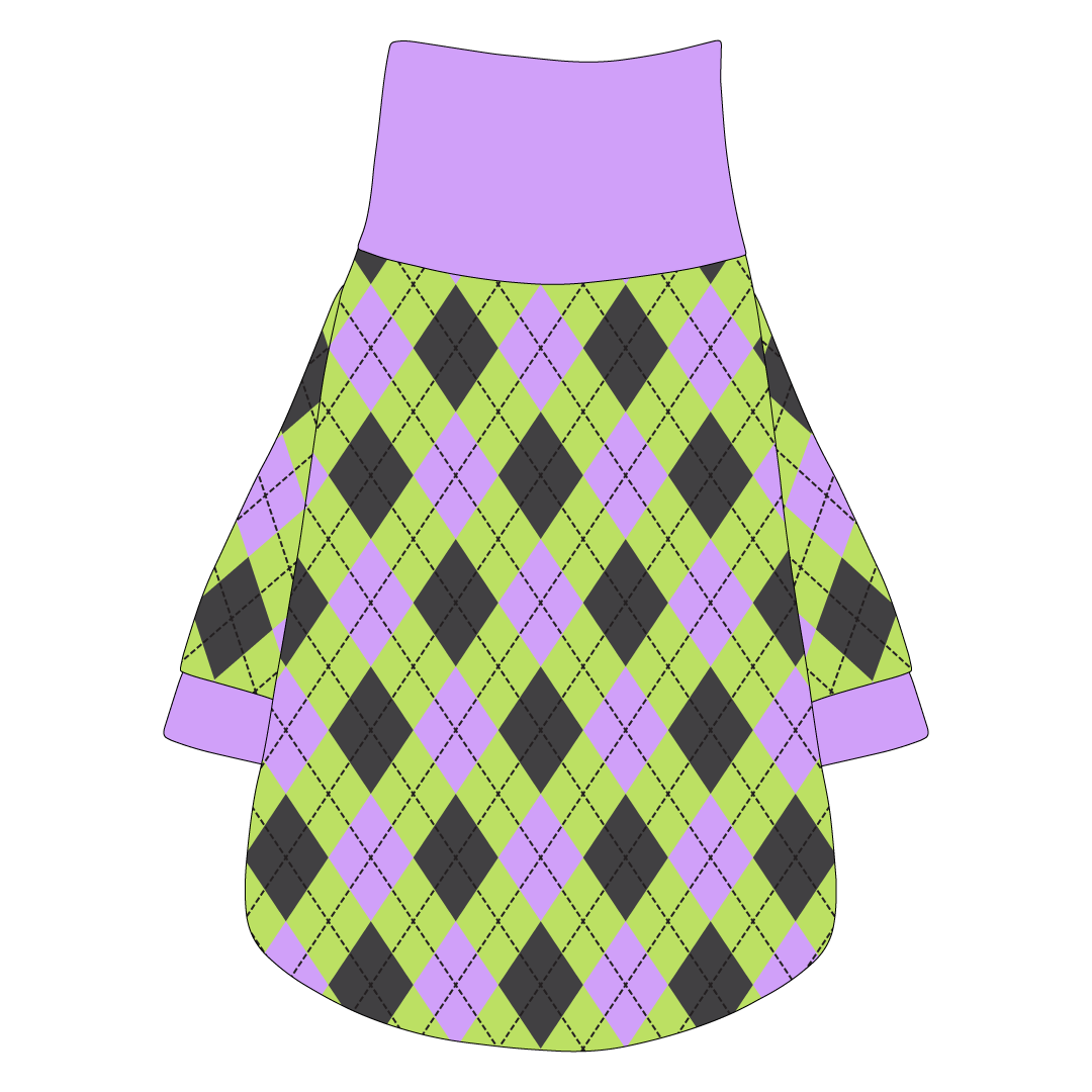 Plaid To The Bone - Halloween Argyle - The Turtleneck Tee