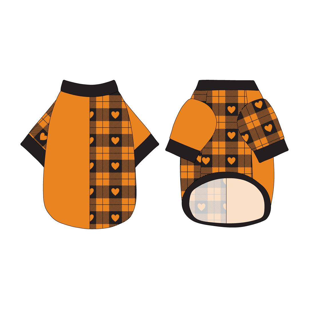 Plaid To The Bone - Halloween Heart Plaid - The 2N1 Tee