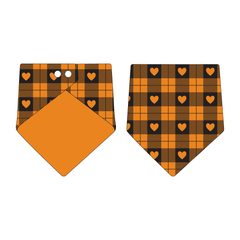 Plaid To The Bone - Halloween Heart Plaid - The Bandana
