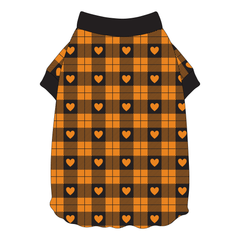 Plaid To The Bone - Halloween Heart Plaid - Flutter Waist Tee