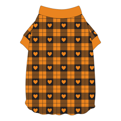 Plaid To The Bone - Halloween Heart Plaid - Flutter Waist Tee