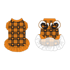 Plaid To The Bone - Halloween Heart Plaid - La Petite Shimmy Dress