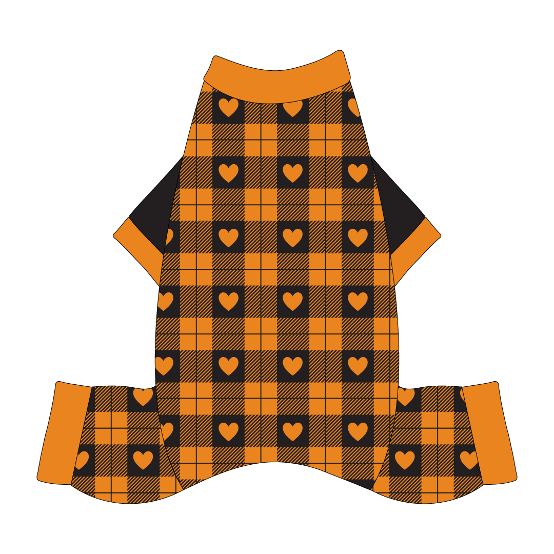 Plaid To The Bone - Halloween Heart Plaid - Mon Ami Jammies